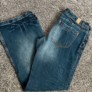 Maurices Haley Wide Leg Jeans Low Rise Lightly Distressed Jeans